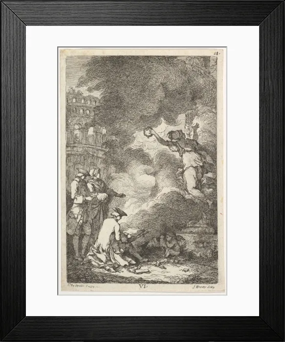 Framed Print : A Visit to Rome in 1764, 1764. Creator: Franz Edmund Weirotter Framed Print : A Visit to Rome in 1764, 1764. Creator: Franz Edmund Weirotter