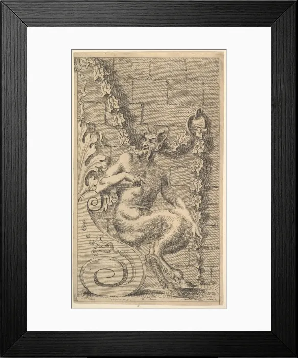Framed Print : Sitting Satyrs, after 1732. Creator: Unknown Framed Print : Sitting Satyrs, after 1732. Creator: Unknown