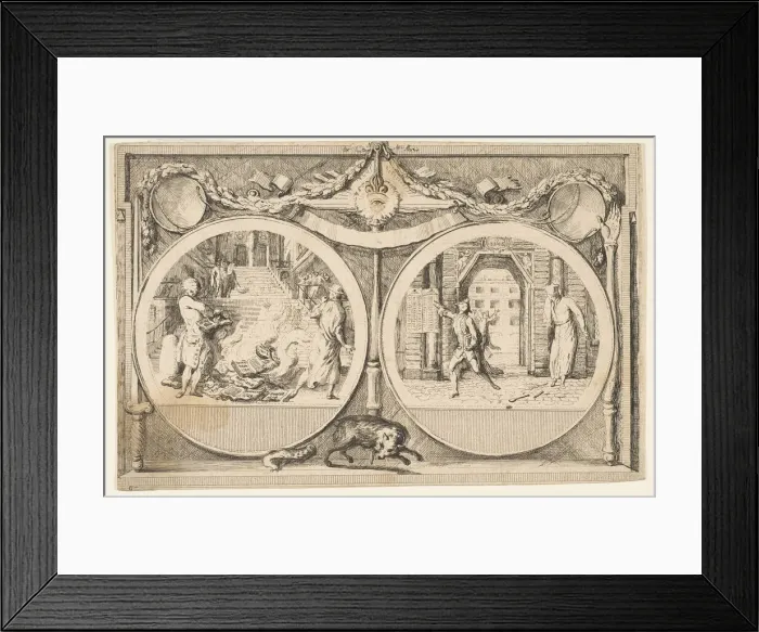 Framed Print : The Expulsion of the Jesuits, 1761. Creator: Gabriel de Saint-Aubin Framed Print : The Expulsion of the Jesuits, 1761. Creator: Gabriel de Saint-Aubin