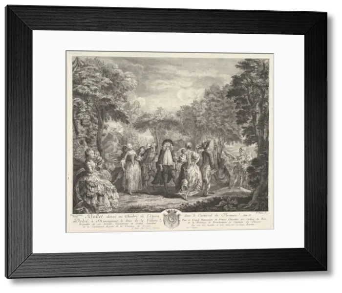 Framed Print : Le Carnaval du Parnasse, 1761-62. Creator: Pierre Francois Basan Framed Print : Le Carnaval du Parnasse, 1761-62. Creator: Pierre Francois Basan