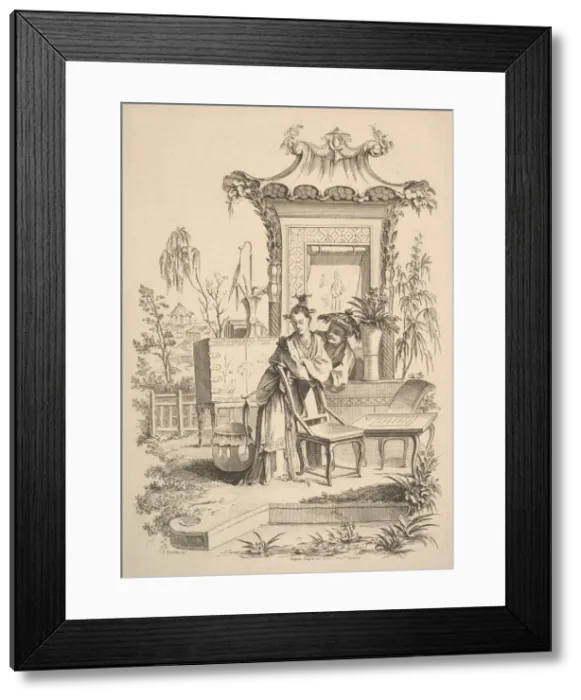 Framed Print : Chinese Man and Woman, ca. 1742. Creator: Gabriel Huquier Framed Print : Chinese Man and Woman, ca. 1742. Creator: Gabriel Huquier