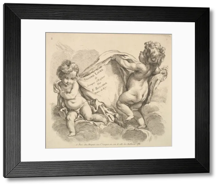 Framed Print : Frontispiece, 1738-45. Creator: Gabriel Huquier Framed Print : Frontispiece, 1738-45. Creator: Gabriel Huquier