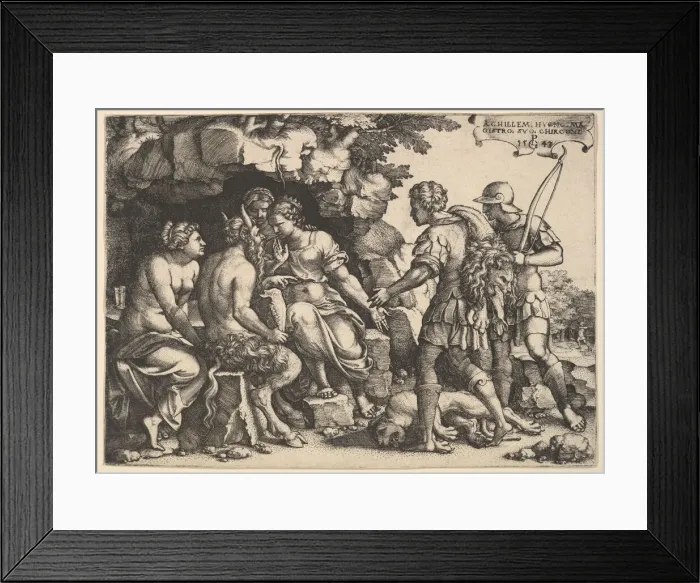 Framed Print : Thetis and Chiron, 1543. Creator: Georg Pencz Framed Print : Thetis and Chiron, 1543. Creator: Georg Pencz