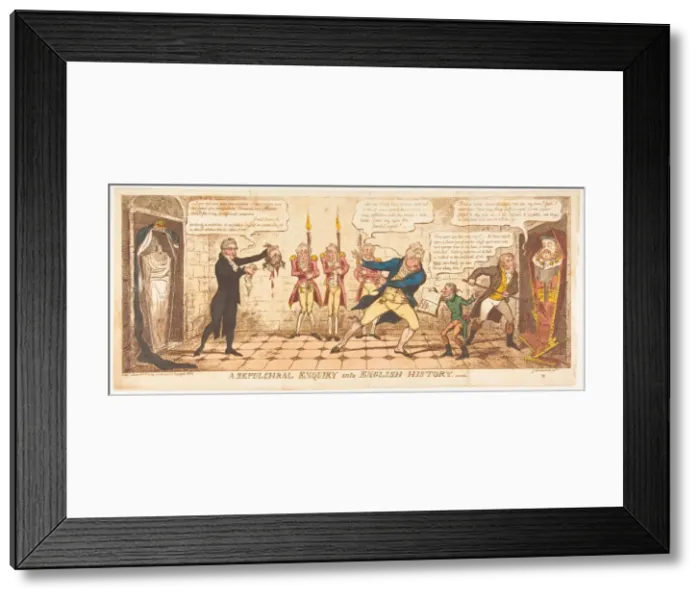 Framed Print : A Sepulchral Enquiry into English History, June 1, 1813. Creator: George Cruikshank Framed Print : A Sepulchral Enquiry into English History, June 1, 1813. Creator: George Cruikshank