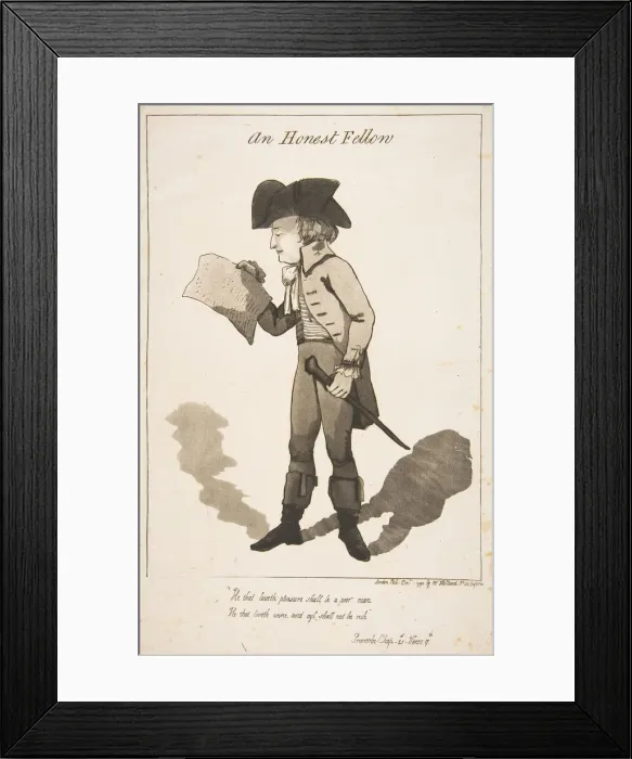 Framed Print : An Honest Fellow, December 1, 1790. Creator: George Moutard Woodward Framed Print : An Honest Fellow, December 1, 1790. Creator: George Moutard Woodward