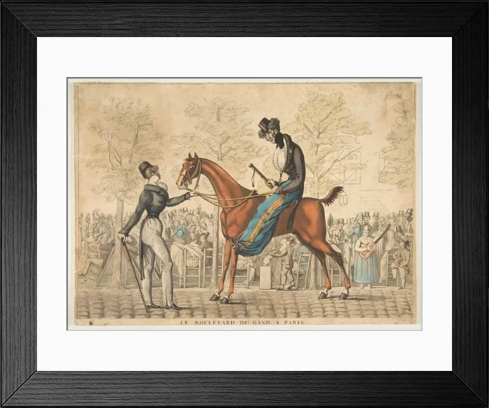 Framed Print : Le Boulevard de Gand aParis, 19th century. Creator: Georges Jacques Gatine Framed Print : Le Boulevard de Gand aParis, 19th century. Creator: Georges Jacques Gatine