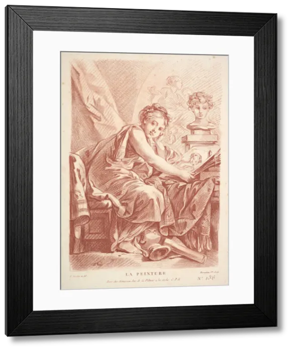 Framed Print : Painting. Creator: Gilles Demarteau Framed Print : Painting. Creator: Gilles Demarteau