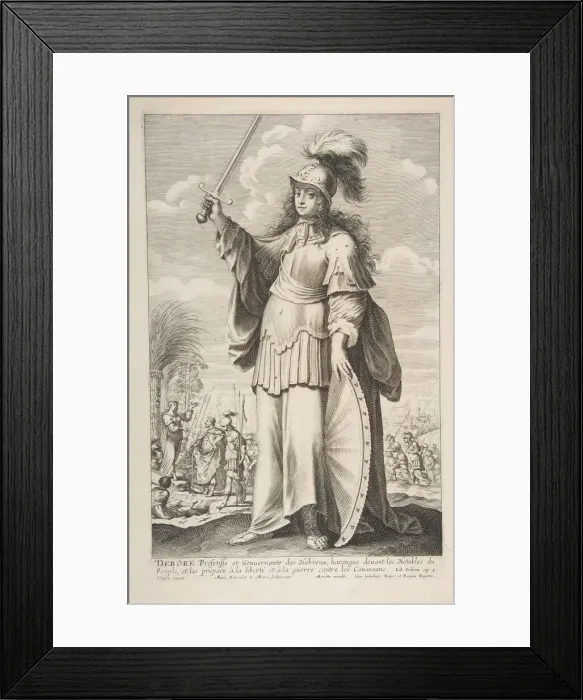 Framed Print : Deborah, 1647. Creators: Gilles Rousselet, Abraham Bosse Framed Print : Deborah, 1647. Creators: Gilles Rousselet, Abraham Bosse