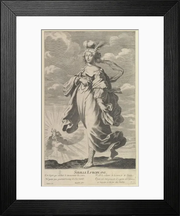 Framed Print : Sibylle Europeenne, ca. 1635. Creators: Gilles Rousselet, Abraham Bosse Framed Print : Sibylle Europeenne, ca. 1635. Creators: Gilles Rousselet, Abraham Bosse
