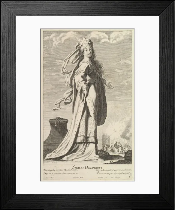 Framed Print : Sibylle Delphique, ca. 1635. Creators: Gilles Rousselet, Abraham Bosse Framed Print : Sibylle Delphique, ca. 1635. Creators: Gilles Rousselet, Abraham Bosse