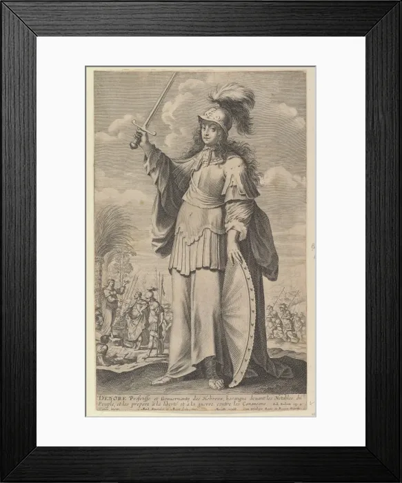 Framed Print : Deborah, 1647. Creators: Gilles Rousselet, Abraham Bosse Framed Print : Deborah, 1647. Creators: Gilles Rousselet, Abraham Bosse