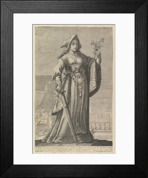 Framed Print : A French Christian Woman (Une Dame Chretienne et Francaise), 1647 Framed Print : A French Christian Woman (Une Dame Chretienne et Francaise), 1647