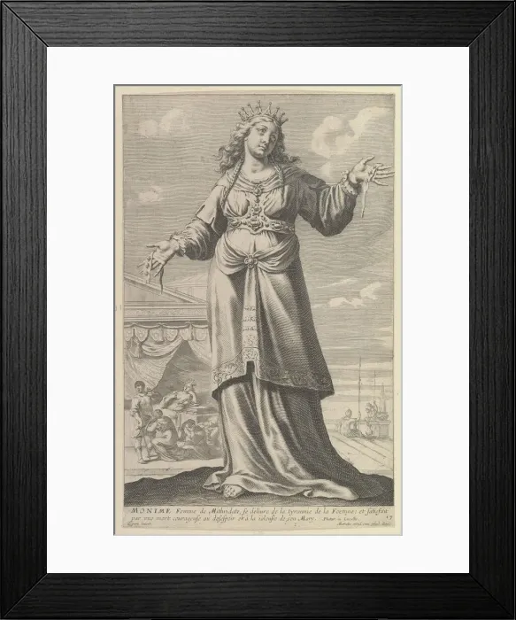 Framed Print : Monime, 1647. Creators: Gilles Rousselet, Abraham Bosse Framed Print : Monime, 1647. Creators: Gilles Rousselet, Abraham Bosse