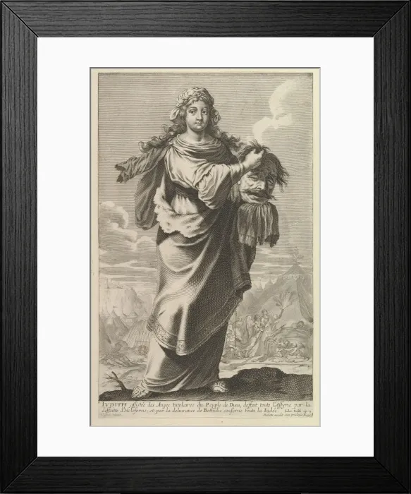 Framed Print : Judith, 1647. Creators: Gilles Rousselet, Abraham Bosse Framed Print : Judith, 1647. Creators: Gilles Rousselet, Abraham Bosse