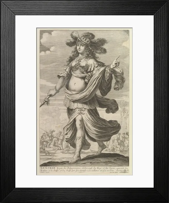 Framed Print : Zenobie, 1647. Creators: Gilles Rousselet, Abraham Bosse Framed Print : Zenobie, 1647. Creators: Gilles Rousselet, Abraham Bosse