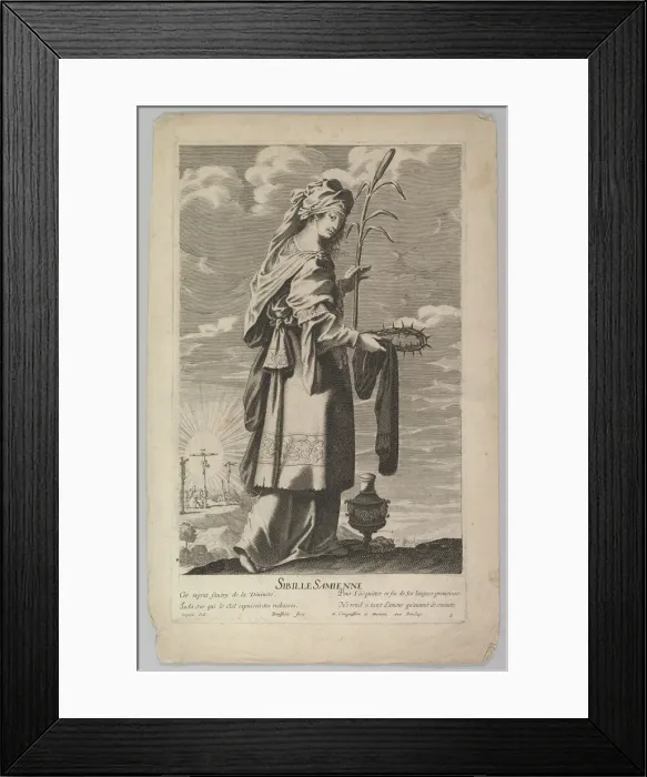 Framed Print : Sibylle Samienne, ca. 1635. Creators: Gilles Rousselet, Abraham Bosse Framed Print : Sibylle Samienne, ca. 1635. Creators: Gilles Rousselet, Abraham Bosse