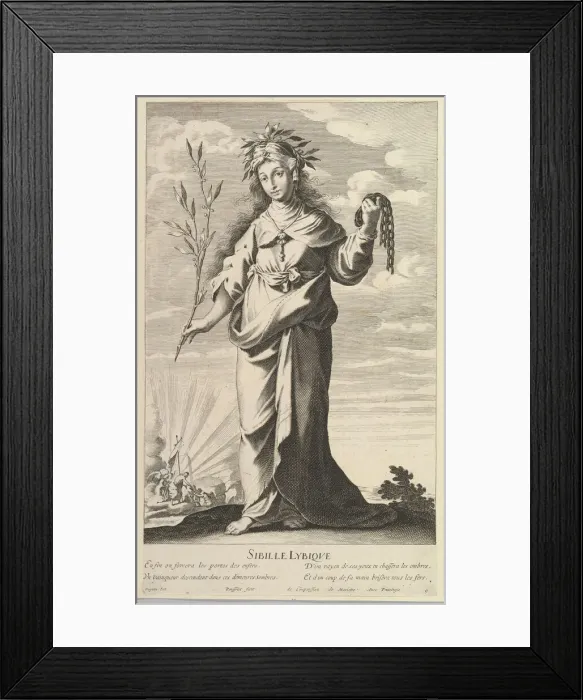 Framed Print : Sibylle Lybique, ca. 1635. Creators: Gilles Rousselet, Abraham Bosse Framed Print : Sibylle Lybique, ca. 1635. Creators: Gilles Rousselet, Abraham Bosse