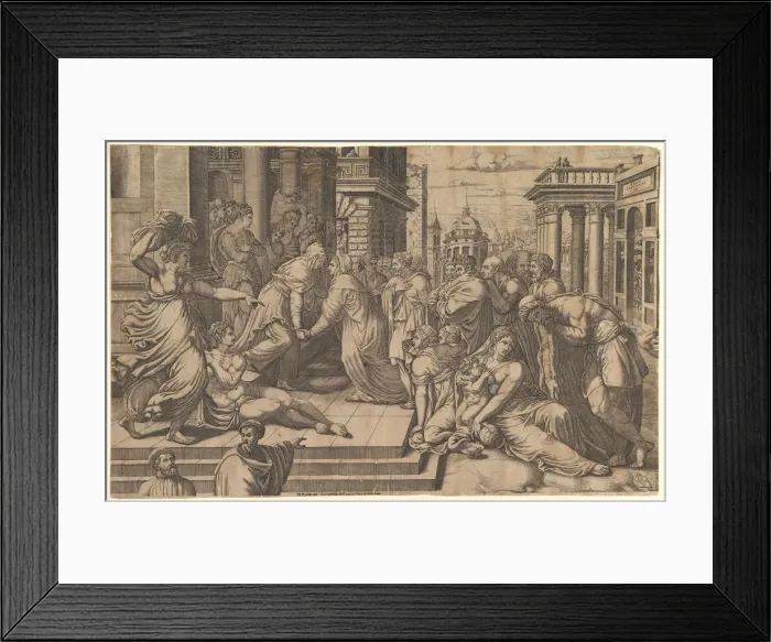 Framed Print : The Visitation, 1540-50. Creator: Giorgio Ghisi Framed Print : The Visitation, 1540-50. Creator: Giorgio Ghisi