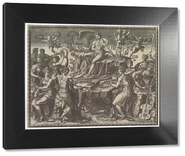 Apollo and the Muses, ca. 1557. Creator: Giorgio Ghisi