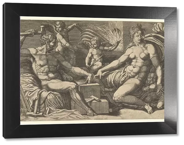 Venus and Vulcan at the Forge, ca. 1555. Creator: Giorgio Ghisi