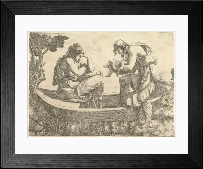 Framed Print : Danae and the infant Perseus cast out to sea by Acrisius, 1543. Creator: Giorgio Ghisi Framed Print : Danae and the infant Perseus cast out to sea by Acrisius, 1543. Creator: Giorgio Ghisi