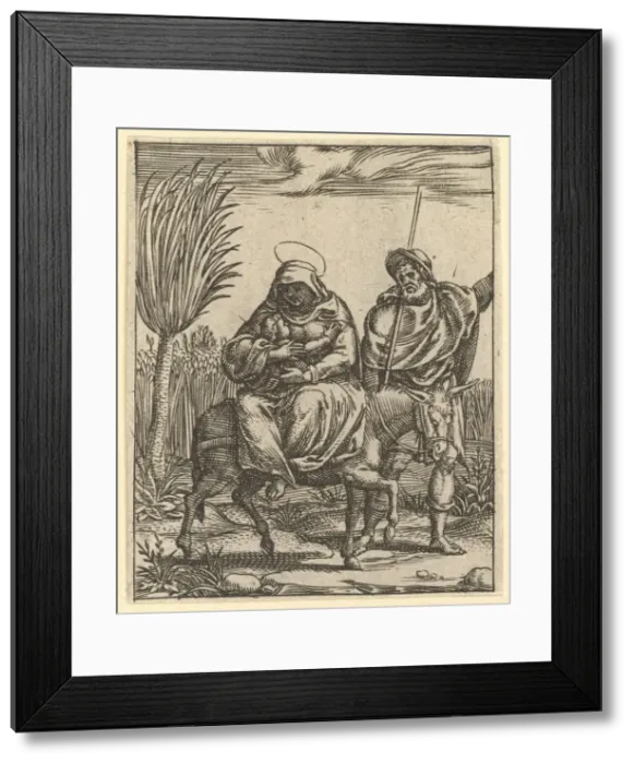Framed Print : The Virgin of Sorrows: The Flight into Egypt; one of nine surrounding compartments Framed Print : The Virgin of Sorrows: The Flight into Egypt; one of nine surrounding compartments