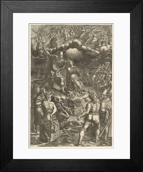 Framed Print : The Martrydom of St. Barbara, late 1570s. Creator: Giorgio Ghisi Framed Print : The Martrydom of St. Barbara, late 1570s. Creator: Giorgio Ghisi