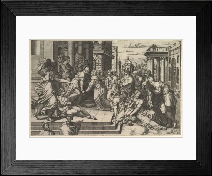 Framed Print : The Visitation, 1540-50. Creator: Giorgio Ghisi Framed Print : The Visitation, 1540-50. Creator: Giorgio Ghisi