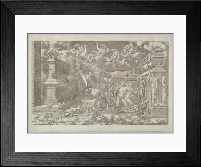 Framed Print : The Vision of Ezekiel, 1554. Creator: Giorgio Ghisi Framed Print : The Vision of Ezekiel, 1554. Creator: Giorgio Ghisi