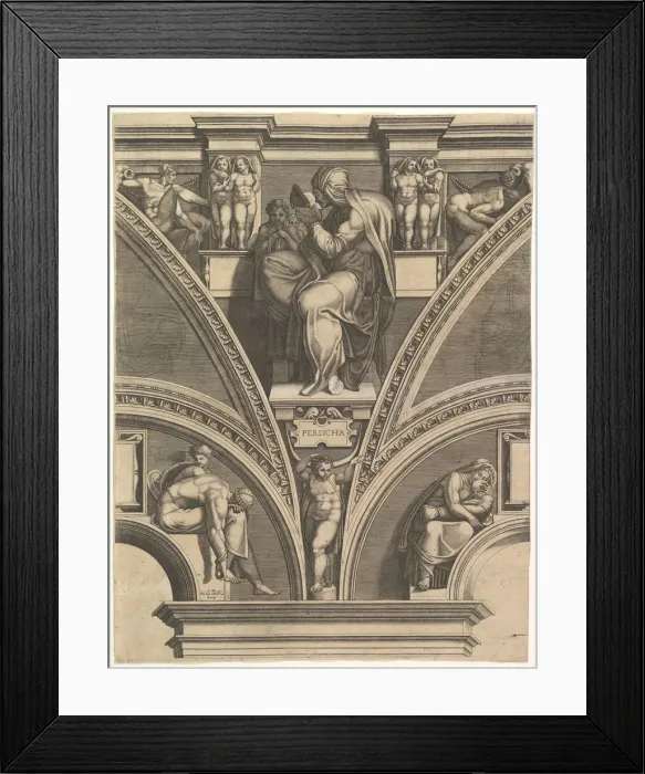 Framed Print : The Persian Sibyl; from the series of Prophets and Sibyls in the Sistine Chapel, 1570-75