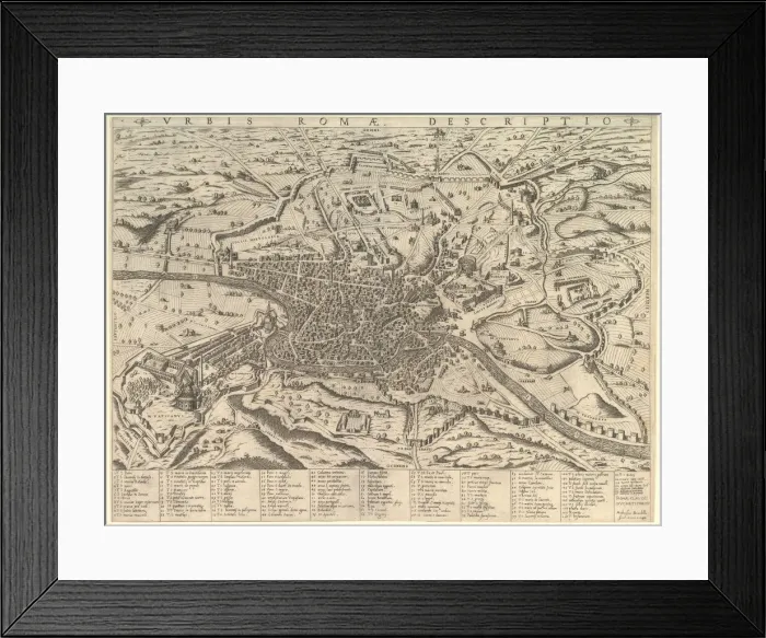 Framed Print : Speculum Romanae Magnificentiae: View of Modern Rome from the West, 1590 Framed Print : Speculum Romanae Magnificentiae: View of Modern Rome from the West, 1590
