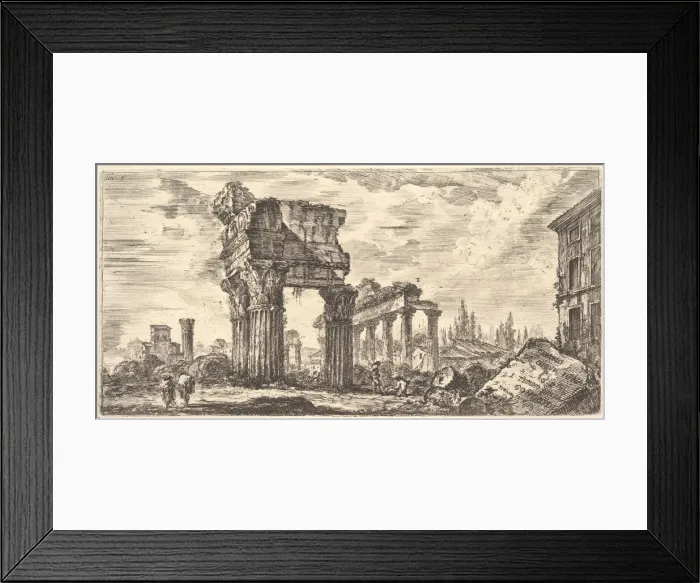 Framed Print : Plate 7: Temple of Jupiter Tonans (Jupiter the Thunderer). 1. Temple of Concord. (Temp Framed Print : Plate 7: Temple of Jupiter Tonans (Jupiter the Thunderer). 1. Temple of Concord. (Temp