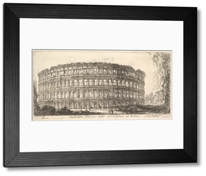 Framed Print : Plate 12: Flavian Amphitheater, called the Colosseum. 1. Arch of Constantine. 2. Palat Framed Print : Plate 12: Flavian Amphitheater, called the Colosseum. 1. Arch of Constantine. 2. Palat