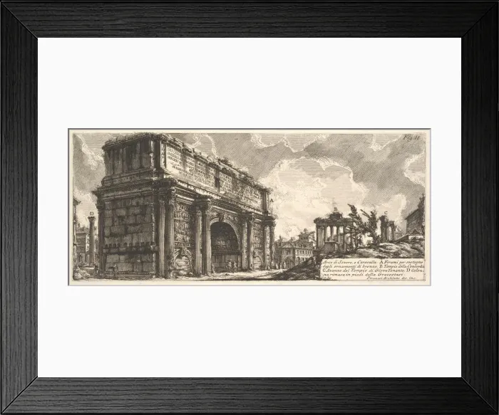 Framed Print : The Arch of Septimius Severus (Arco di Severo, e Caracalla), ca. 1756 Framed Print : The Arch of Septimius Severus (Arco di Severo, e Caracalla), ca. 1756
