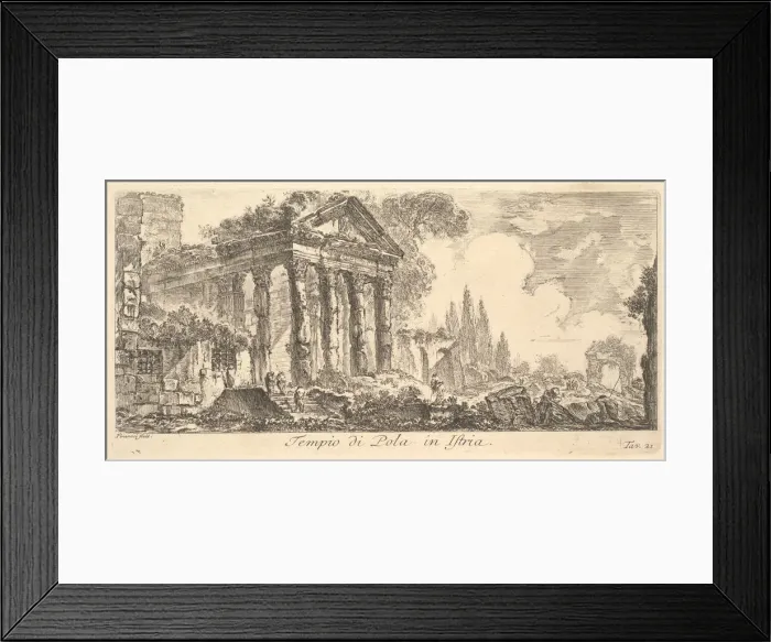 Framed Print : Plate 21: Temple of Pola in Istria (Tempio di Pola in Istria), ca. 1748 Framed Print : Plate 21: Temple of Pola in Istria (Tempio di Pola in Istria), ca. 1748