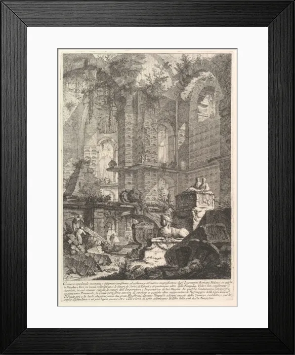 Framed Print : Camera sepolcrale inventata e disegnata conforme al costume, e all antica magnificenza Framed Print : Camera sepolcrale inventata e disegnata conforme al costume, e all antica magnificenza
