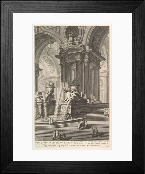Framed Print : Group of columns which support two arches of a great courtyard... (Gruppo di Colonn Framed Print : Group of columns which support two arches of a great courtyard... (Gruppo di Colonn