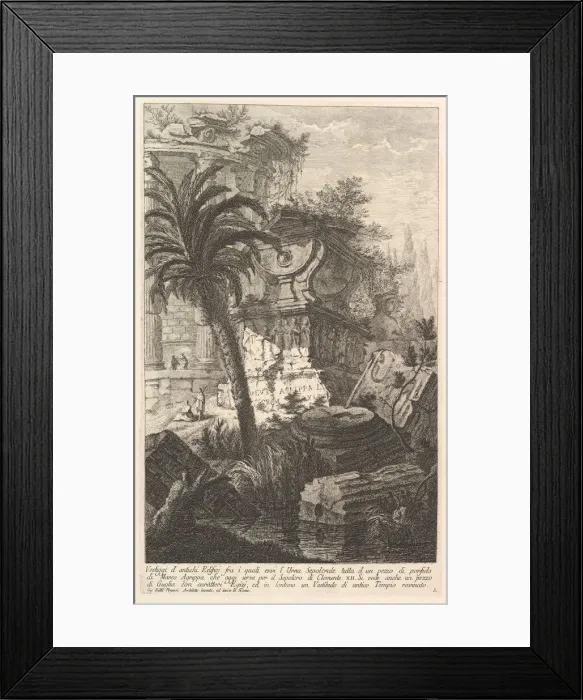 Framed Print : Remains of ancient buldings among which stands the sepulchral urn of Marcus Agrippa ma Framed Print : Remains of ancient buldings among which stands the sepulchral urn of Marcus Agrippa ma