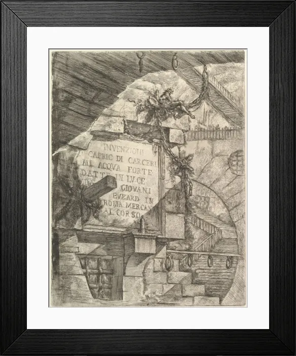 Framed Print : Title Page, from Carceri d invenzione (Imaginary Prisons), ca. 1749-50 Framed Print : Title Page, from Carceri d invenzione (Imaginary Prisons), ca. 1749-50