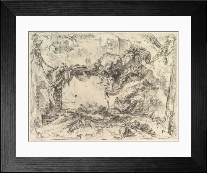 Framed Print : The Monumental Tablet, from Grotteschi (Grotesques), ca. 1748 Framed Print : The Monumental Tablet, from Grotteschi (Grotesques), ca. 1748