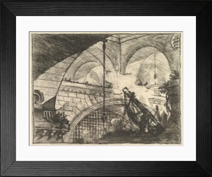Framed Print : The Arch with a Shell Ornament, from Carceri d invenzione (Imaginary Prisons), ca Framed Print : The Arch with a Shell Ornament, from Carceri d invenzione (Imaginary Prisons), ca