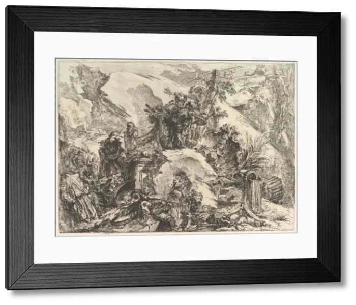 Framed Print : The Skeletons, from Grotteschi (Grotesques), ca. 1748. Creator Framed Print : The Skeletons, from Grotteschi (Grotesques), ca. 1748. Creator
