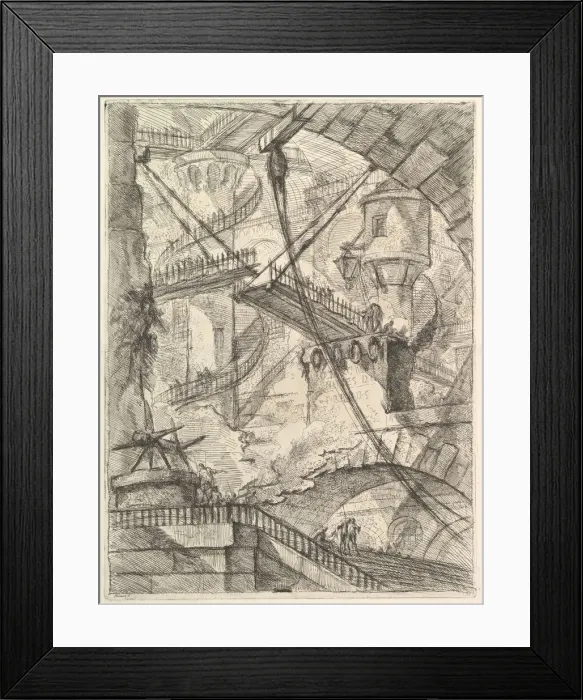 Framed Print : The Drawbridge, from Carceri d invenzione (Imaginary Prisons), ca. 1749-50 Framed Print : The Drawbridge, from Carceri d invenzione (Imaginary Prisons), ca. 1749-50