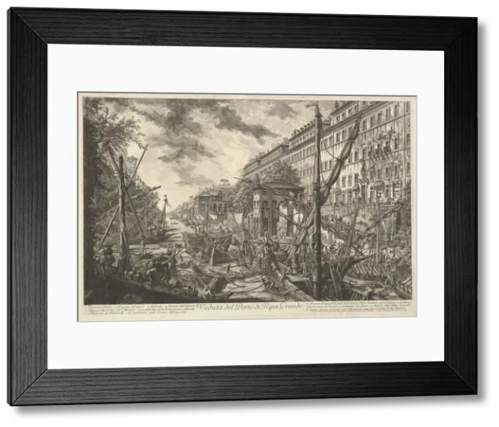 Framed Print : View of the Port of Ripa Grande, from Vedute di Roma (Roman Views), ca. 1753 Framed Print : View of the Port of Ripa Grande, from Vedute di Roma (Roman Views), ca. 1753