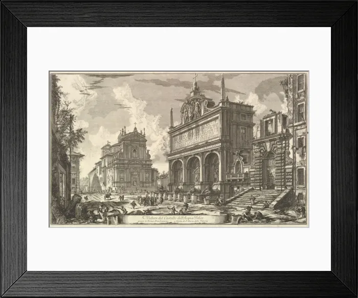 Framed Print : View of the Fountainhead of the Acqua Felice... from Vedute di Roma (Roman Views), ca Framed Print : View of the Fountainhead of the Acqua Felice... from Vedute di Roma (Roman Views), ca