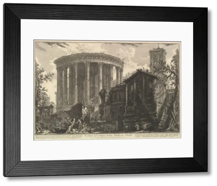 Framed Print : View of the Temple of the Temple of the Sibyl at Tivoli, from Vedute di Roma (Roman Vi