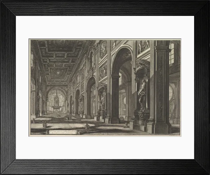 Framed Print : S. Giovanni in Laterano. Interior, ca. 1768. Creator: Giovanni Battista Piranesi Framed Print : S. Giovanni in Laterano. Interior, ca. 1768. Creator: Giovanni Battista Piranesi