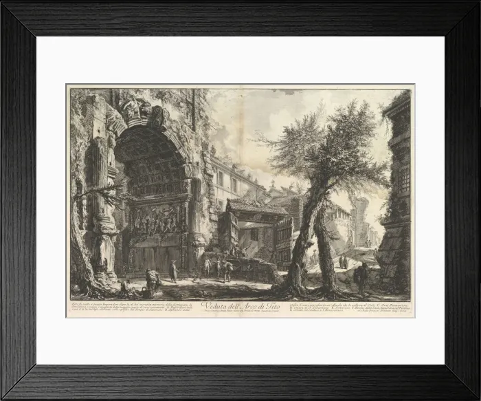 Framed Print : The Arch of Titus (Veduta dell Arco di Tito), ca. 1760. Creator Framed Print : The Arch of Titus (Veduta dell Arco di Tito), ca. 1760. Creator