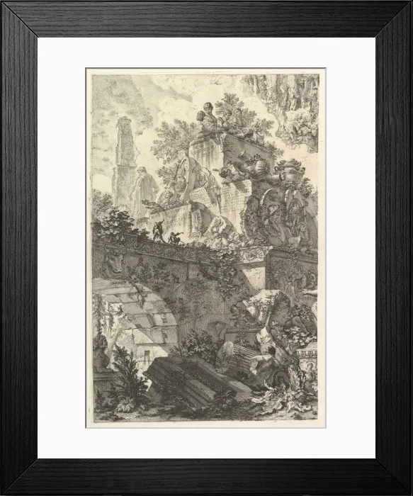 Framed Print : Frontispiece, with Statue of Minerva, ca. 1748. Creator: Giovanni Battista Piranesi Framed Print : Frontispiece, with Statue of Minerva, ca. 1748. Creator: Giovanni Battista Piranesi