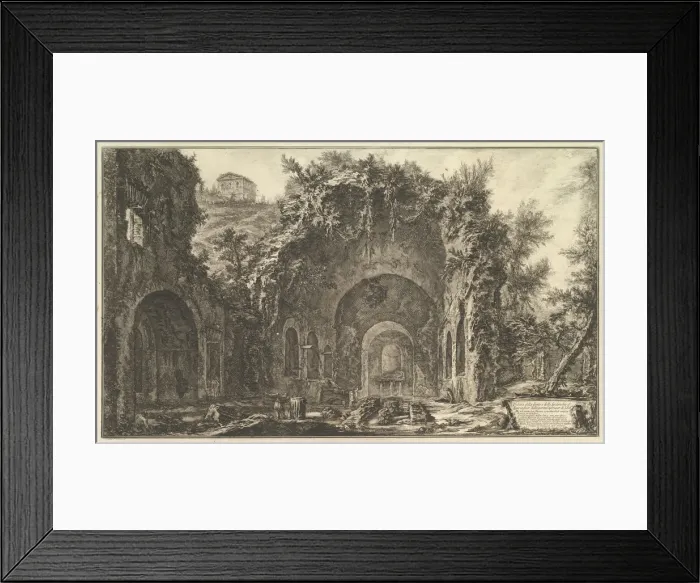 Framed Print : The so-called Grotto of Egeria (Veduta della fonte e delle spelonche d Egeria fuor del Framed Print : The so-called Grotto of Egeria (Veduta della fonte e delle spelonche d Egeria fuor del